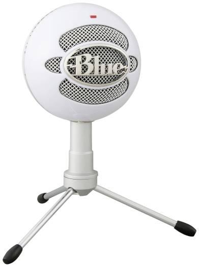 Logitech Blue Snowball Ice USB Microphone, 40-18 kHz Frequency Response, Cardioid Polar Patterns, USB Cable, For Recording / Streaming / Podcasting, White | 988-000181 - eBuy UAE